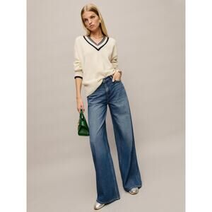 Reformation Blue Wide Leg Jeans